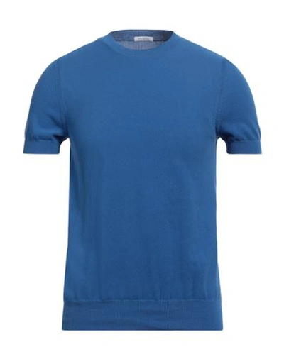 Shop Malo Man Sweater Blue Size 38 Cotton