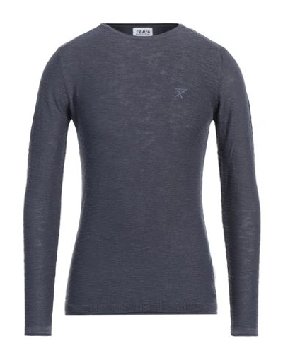 Shop Berna Man Sweater Navy Blue Size S Cotton