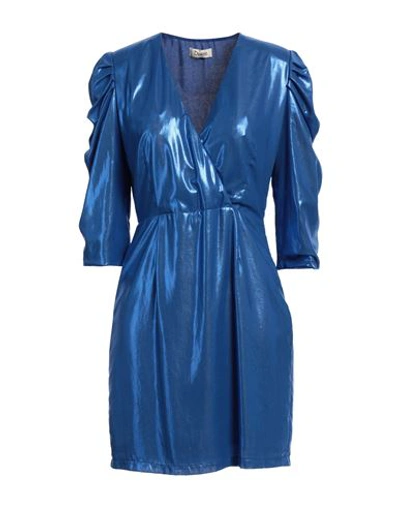 Shop Dixie Woman Mini Dress Azure Size S Polyester In Blue