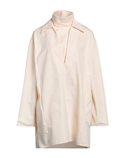 Shop Jil Sander Woman Mini Dress Ivory Size 0 Cotton In White