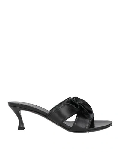 Shop Valentino Garavani Woman Sandals Black Size 8 Soft Leather