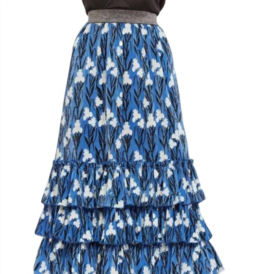 Shop Eva Franco Enver Skirt In Blue