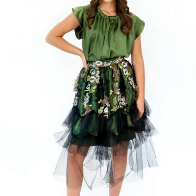 Shop Eva Franco Everette Skirt In Green