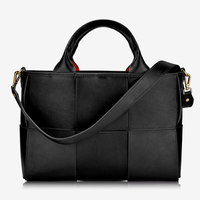 Shop Gigi New York Sylvie Satchel In Black