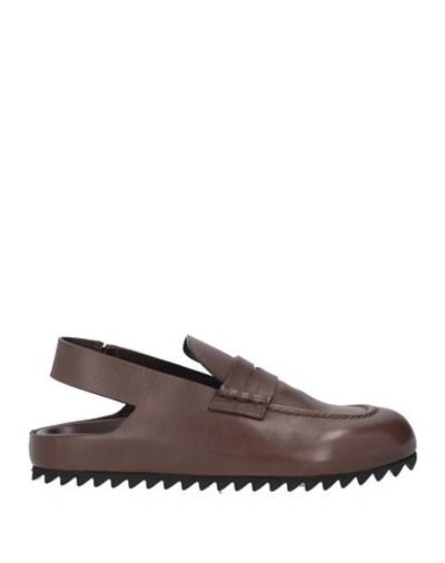 Shop Officine Creative Italia Woman Mules & Clogs Dark Brown Size 6 Leather