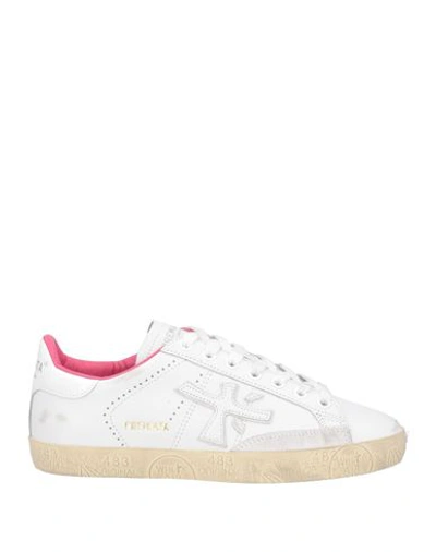 Shop Premiata Woman Sneakers White Size 7 Leather