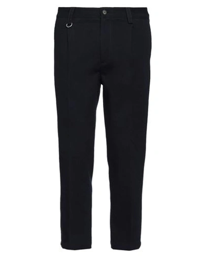 Shop Paolo Pecora Man Pants Midnight Blue Size 32 Cotton, Wool, Polyester, Elastane