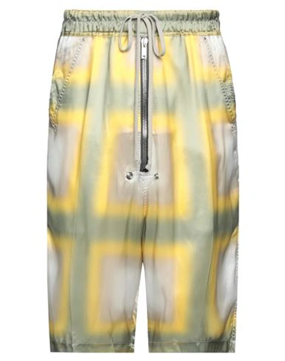 Shop Rick Owens Man Shorts & Bermuda Shorts Yellow Size 32 Cupro