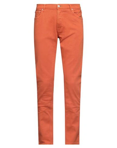 Shop Grey Daniele Alessandrini Man Pants Rust Size 33 Cotton, Elastane In Red