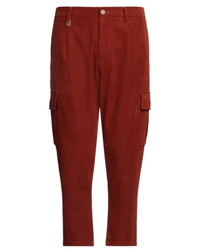 Shop Over-d Over/d Man Pants Rust Size 32 Polyester, Elastane In Red