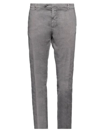 Shop Barmas Man Pants Grey Size 40 Linen, Cotton, Elastane