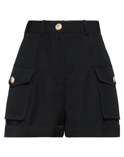 Shop Balmain Woman Shorts & Bermuda Shorts Black Size 6 Wool