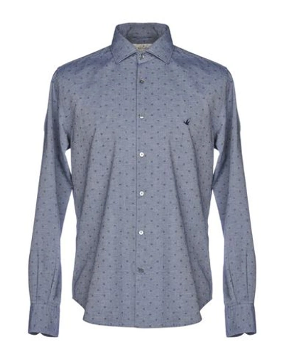 Shop Brooksfield Man Denim Shirt Blue Size 17 ½ Cotton