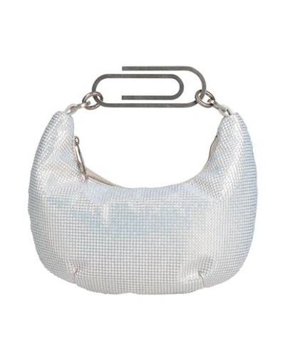 Shop Off-white Woman Handbag Sky Blue Size - Viscose, Silk