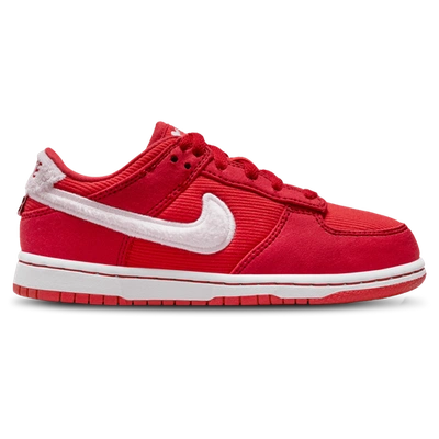 Shop Nike Boys  Dunk Low In Light Crimson/pink Foam/fire Red