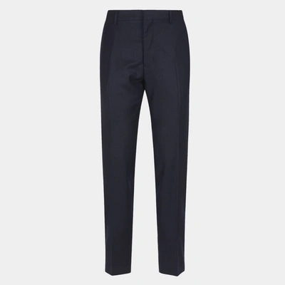 Shop Ami Alexandre Mattiussi Ami Paris Night Blue Wool Pants