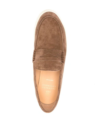 Shop Brunello Cucinelli Flat Shoes In Brown