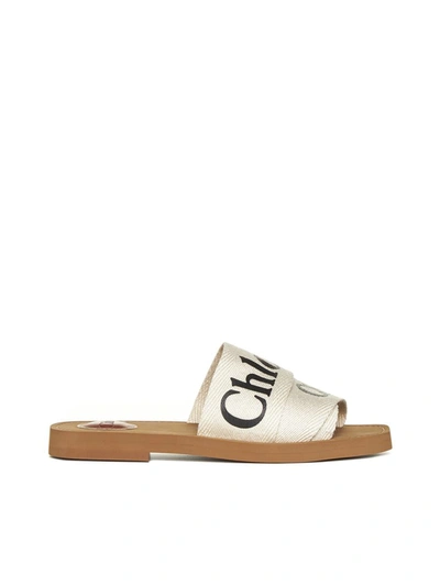 Shop Chloé Chloè Sandals In White