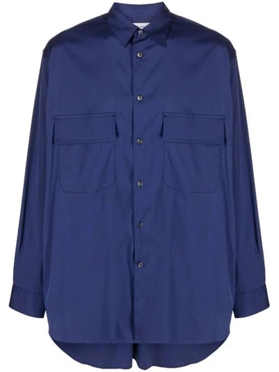 Shop Comme Des Garçons Mens Shirt Woven Clothing In Blue