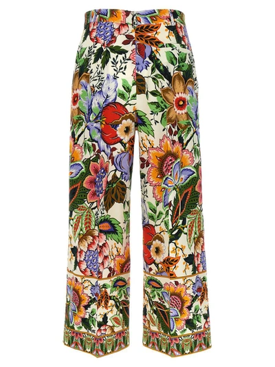 Shop Etro Floral Culotte Pants In Multicolor