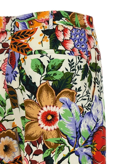 Shop Etro Floral Culotte Pants In Multicolor