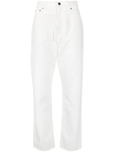 Shop Loulou Studio Straight Denim Pants Clothing In Nude & Neutrals