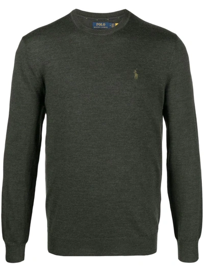Shop Polo Ralph Lauren Long Sleeve Crew Neck Pullover Clothing In Green