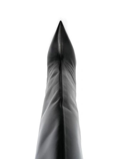 Shop Attico The  Cheope Calf Leather Tube Boot 105mm Shoes In Black
