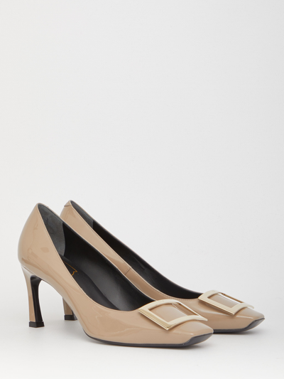 Roger Vivier Belle Vivier 70 Trompette Pumps In Beige