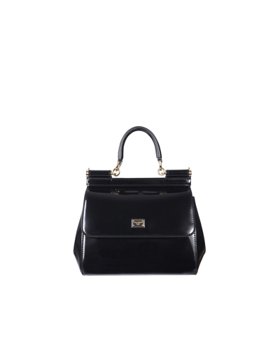 Shop Dolce & Gabbana Designer Handbags Bag "sicily" Medium In Black