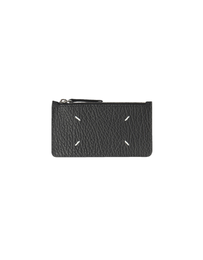 Shop Maison Margiela Designer Wallets Leather Card Holder In Black
