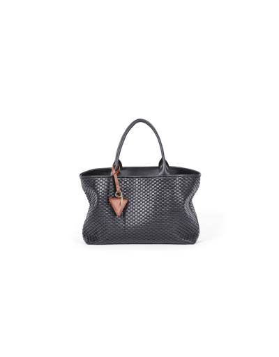 Shop Parise Designer Handbags Shp-60-m - Woven Leather Medium Tote Bag