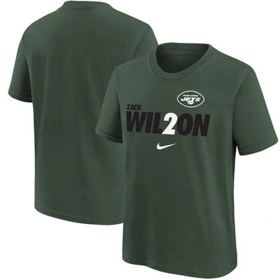 Shop Nike Youth Zach Wilson Green New York Jets Local Pack Player Graphic T-shirt