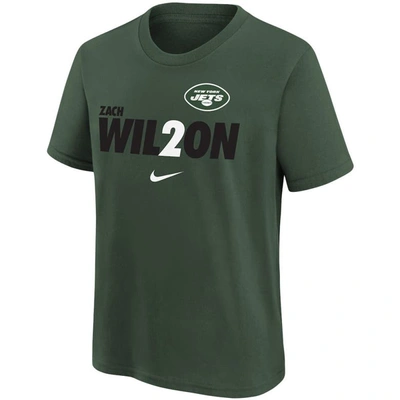 Shop Nike Youth Zach Wilson Green New York Jets Local Pack Player Graphic T-shirt