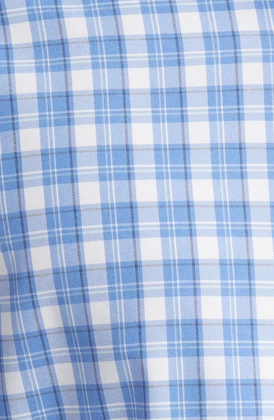 Shop Peter Millar Crown Crafted Joplin Plaid Performance Button-down Shirt In Regatta Blue