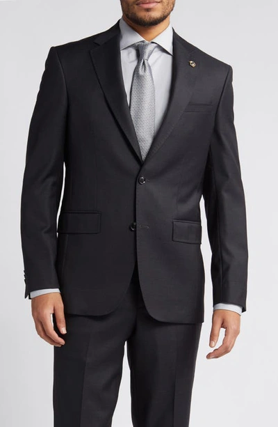 Shop Ted Baker Jay Slim Fit Solid Wool Suit In Charcoal
