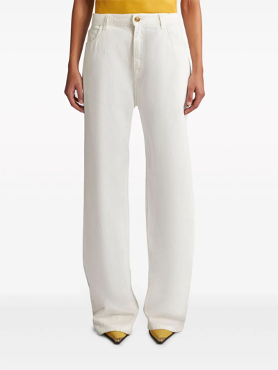 Shop Etro Jeans Baggy Con Ricamo In White