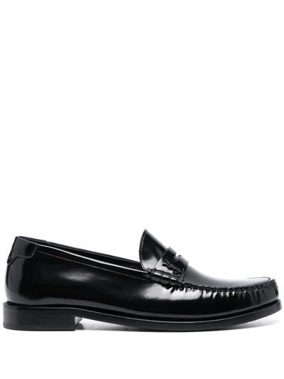Shop Saint Laurent Mocassini Le Loafer In Black