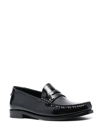 Shop Saint Laurent Mocassini Le Loafer In Black