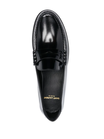 Shop Saint Laurent Mocassini Le Loafer In Black