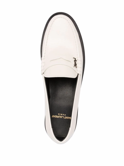 Shop Saint Laurent Mocassini Le Loafer In White