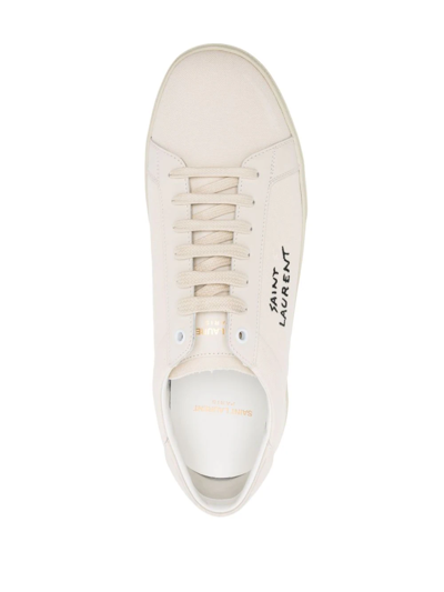 Shop Saint Laurent Court Classic Sl06 Sneakers In White
