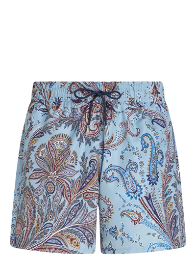 Shop Etro Costume Con Stampa Paisley In Light Blue