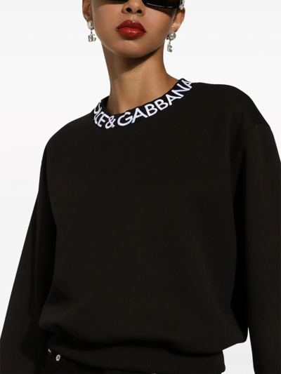 Shop Dolce & Gabbana Felpa Con Logo In Black