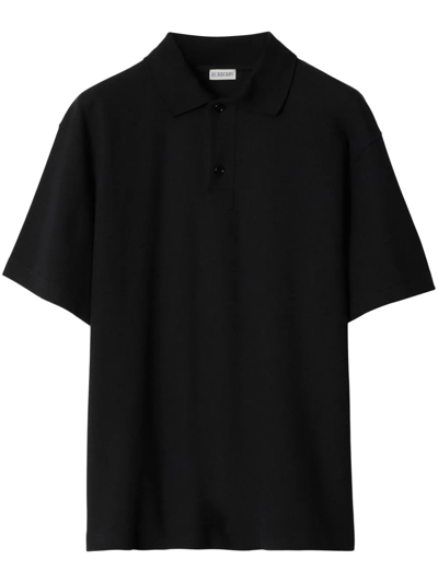Shop Burberry Polo In Cotone In Black