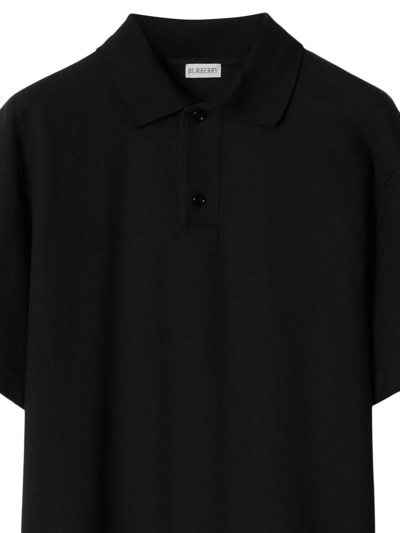 Shop Burberry Polo In Cotone In Black