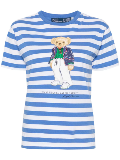 Shop Polo Ralph Lauren Polo Bear T-shirt In Blue