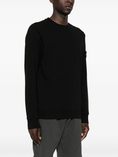 Shop Stone Island Felpa Classica In Black