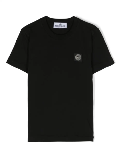 Shop Stone Island T-shirt Con Logo In Black