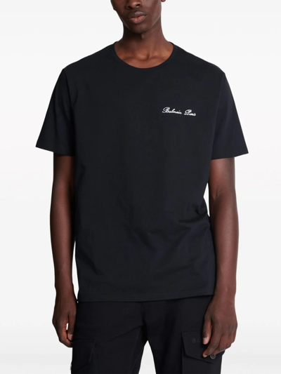 Shop Balmain T-shirt  Iconica In Black
